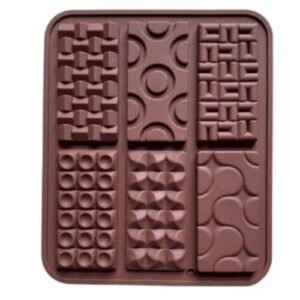 TPV® – 6 Cavity Chocolate Bar Design Silicone Chocolate Mould