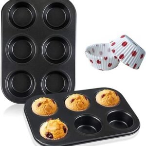 TPV® – 6 Cavity Nonstick Muffin Mould ( 2 pcs )