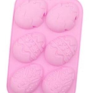 TPV® 6 Cavity Silicon Easter Eggs Shape Cupcake Moulds Muffin Mould