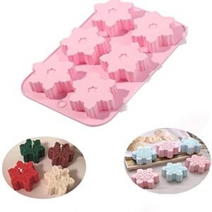 TPV® – 6 Cavity Silicone Christmas Snowflake Chocolate, Soap Mould