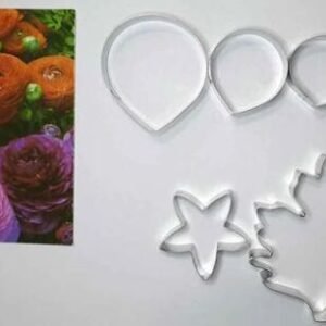 TPV® 6 Pcs Stainless Steel Ranunculus Petal Cutter Set Bakeware Mould Biscuit Mould Set Sugar Arts Fondant Tools