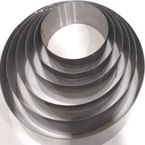 TPV® 6 Piece Steel Round Cake/Bakery Cutter 5, 6, 7,8, 9  & 10 Inch (Pack Of 6 Round Cutters)