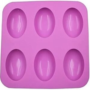TPV® 6 Cavity Rectangular Oval Shape Silicone Moulds For Soaps Jelly  Desserts