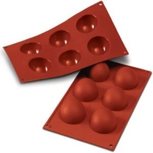 TPV® 6 In 1 Silicon Bakeware Half Sphere Round Shape Cupcake Moulds Muffin Mould