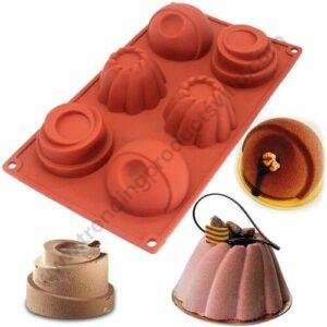 TPV® 6 In 1 Silicon Bakeware Mix Design Cupcake Moulds Muffin Mould