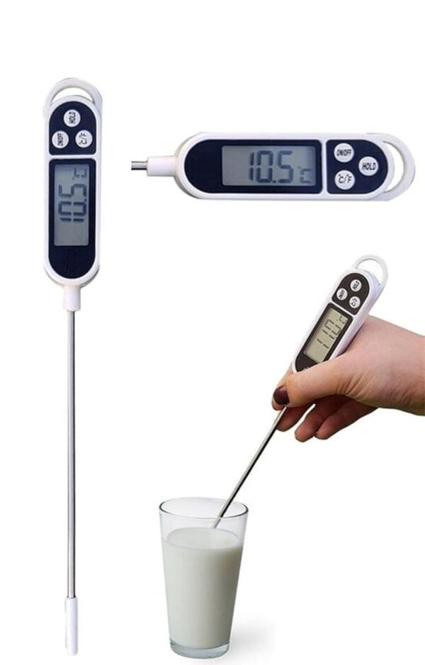 TPV® Digital Food & Liquid Thermometer Long stainless steel probe for testing all types of meat oil