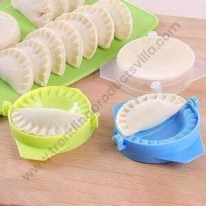 TPV® - Small Size Momos Maker Kit, Gujiya/Gujia Karanji Cutter Kitchen Molds Dough Press Set Kitchen Gadget For Small Dumplings, Empanadas Pack Of 10