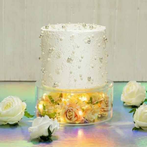 TPV®   Round FILL-A-TIER Cake Spacer 4 " X 4" Acrylic Clear Cake Display Spacer ( Pack of 1 )