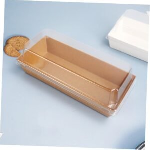 TPV® Brownie Boxes 6 Cavity with Clear Window, Cupcake Carriers , Brown, 10 Pc Pack