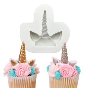 TPV® Fondant Silicone Mold,4.6x4.6cm Unicorn Silicone Sugarcraft Mold Resin Tools Cupcake Baking Mould