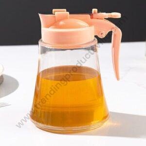 TPV® Honey Dispenser No Drip - Easy Squeeze Syrup Dispenser Bottle for Efficient Serving, Ideal Honey Squeeze Jar for Kitchen & Coffee Bar