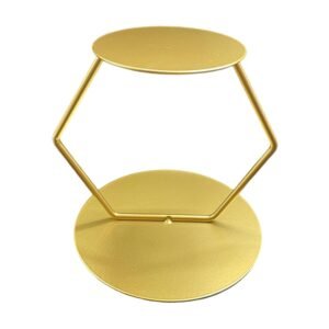 TPV® Cupcake Stand Gold Cookies Dessert Stand for Banquet Celebration Anniversary Hexagon S |Wedding Cake Stands & Plates