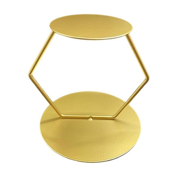 TPV® Cupcake Stand Gold Cookies Dessert Stand for Banquet Celebration Anniversary Hexagon S |Wedding Cake Stands & Plates