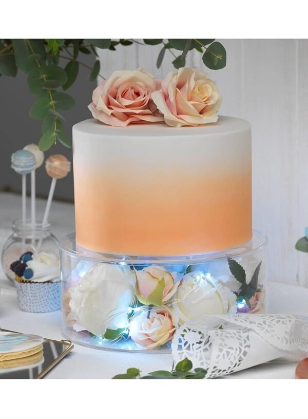 TPV®  Round FILL-A-TIER Cake Spacer 8" X 4" Acrylic Clear Cake Display Spacer ( pack of 1 )