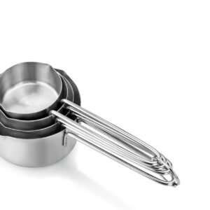 TPV® Stainless Steel Measuring Cups Set – 4-Piece Set for Baking, Cooking, and Precision Measurements