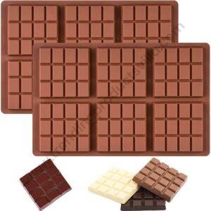 TPV® Silicone Multi Chocolate Bar Mould/Chocolate Making And Shaping Mould/Love Mould Waffle Shape Chocolate Mould