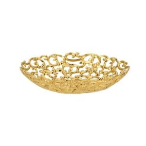 TPV® Golden Jewelry Display Dish Sink Tray Cosmetic Jewelry Organizers Soap