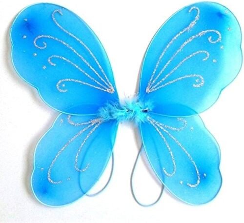 TPV® Fairy Butterfly Wings (blue) | Costume for Baby Girls Birthday Party | Party Gift for Kids