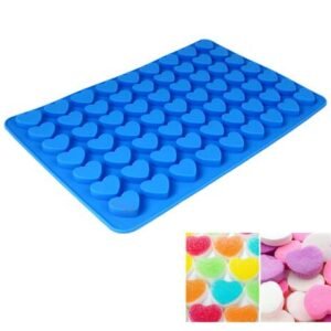 TPV® 63 Cavity Small Heart Shaped Food Grade Silicone 3D Fondant Gum Paste Cake/Wax/Clay/Soap Diy Mould
