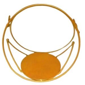 TPV® Metal Gold Round Cake Stands.Cake Server.Buffet Stands for Birthday and Wedding celeberation Party ( Foldable )