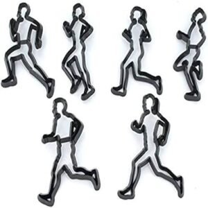 TPV® 6Pcs Sports Series Running Man Patchwork Cutters Running Silhouette Set Patchwork Cookie Cutter Plastic Sugarcraft Cake Decorating Tools