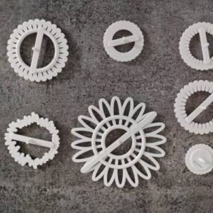 TPV® 7 Pieces Set Gerbera Flower Icing Sugarcraft Patchwork And Cookies Cutter