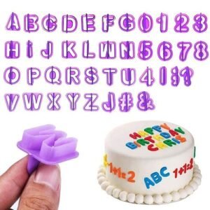 TPV® Fondant Letter Cutters, Alphabet Cutters, Letter and Number Fondant Cutters Set, 40-Pieces, Cookie Fondant Cake Mould