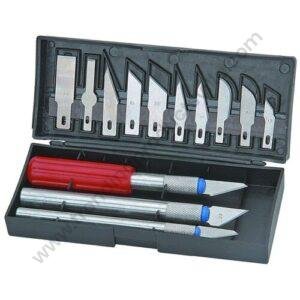 TPV® Precision Craft Knife Set with Case 16 Pieces - Professional Razor Sharp Knives for Art, Hobby