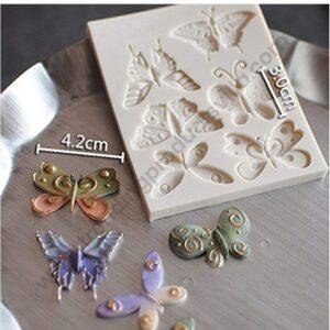 TPV® 6 Cavity Silicon Big Butterfly Shaped Fondant Marzipan Mould