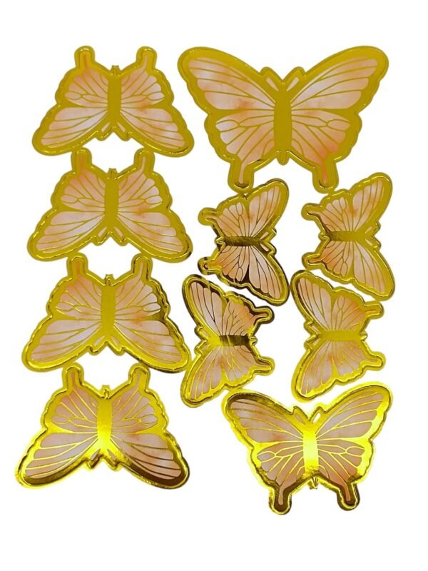 TPV® 10 pcs Butterfly Paper Topper For Cake And Cupcake (Orange)