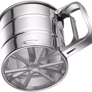 TPV® Flour Sifter for Baking Atta chhani Hand Press Design Stainless Steel Flour Sifter Corrosion Resistant Large Capacity Flour Sieve Cup for Sugar Flour