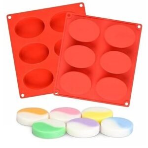 TPV® 6 Cavity Oval Frame Butterfly Crown Heart Design Silicone Moulds For Soaps And Chocolate Jelly Desserts Mould