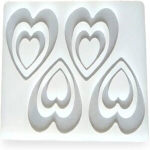TPV® Double Heart 8 Cavity Shape Cake Garnishing Mould For Cake Decoration