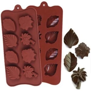 TPV® – 8 Cavity Four Different Shape Leaf Silicone Chocolate Mould