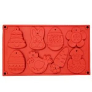 TPV® 8 Cavity Silicon Easter Theme Biscuit Chocolate Cupcake Mould