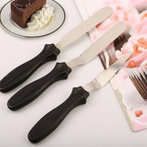 TPV® Cake Palette Knife | Steel Icing Spatula | Cake Knife | Cream Icing Frosting Spatula | Baking Kitchen Pastry Cake Decoration Tool. (8 Inch Straight And Bend Set)