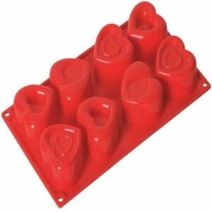 TPV® 8 In 1 Silicon Bakeware Mix Heart Shape Cupcake Moulds Muffin Mould