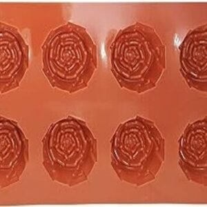 TPV® 8 In 1 Silicon Bakeware Rose Shape Cupcake Moulds Muffin Mould