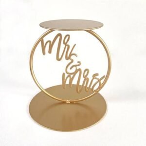 TPV® Round Shape Cake Spacer - Metal Stand, Golden Cake Separator, 7x8 Inch, Perfect for Weddings, Birthdays, Events, and Home Table Décor