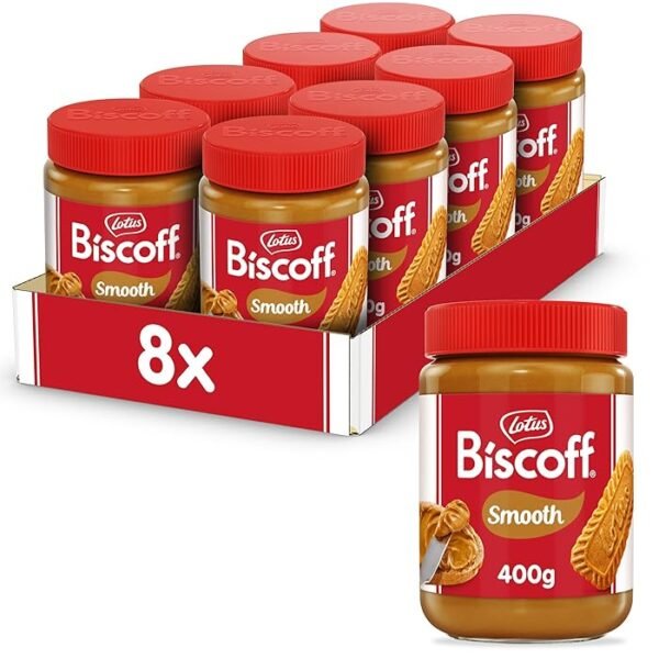 TPV® BiscoffSweet spread - Smooth - Caramelised biscuit flavor - Vegan - Nut free - No colours or added flavours - 8x400g - 3,2kg