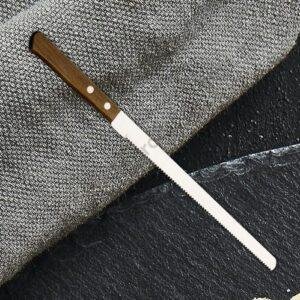 TPV® 9 Inch Bread Knife Long Serrations Glide Through Bread Japanese Serrated Kitchen Knife (Set of 1)