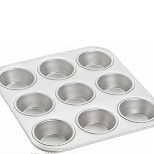 TPV® 9 Cavity Muffin Aluminium Tray, Silver