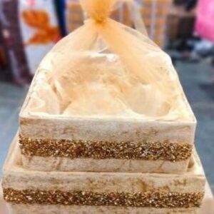 TPV® Decorative Gift Hamper Baskets, Dry Fruits Storage, Wedding Shagun bow tray for gifting