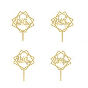 TPV®  4 PCS Letter Cake Topper Decorative Letter Cupcake Topper Cupcake Topper
