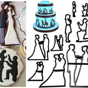 TPV® - 9Pcs Valentine Biscuit & Cake Mould For Cutting Cookie Dough, Sugar Paste. Fondant, Marzipan And Craft Clays