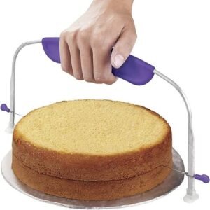 TPV® Adjustable Bread Cake Slicer Cutter And Leveler || Unbreakable Stainless Steel Tool || Now Cut Layer Of Your Round Square Or Any Shape Cake Or Bread In Minute, Random Color