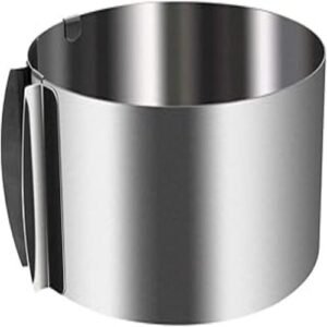 TPV® Adjustable Stainless Steel Cake Mold Pan Cookie Fondant Mousse Ring Baking Tool Cake Mould Round Cake Decorating Tools, Pack Of 1