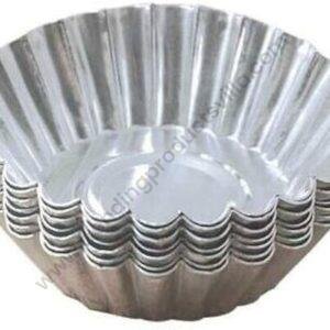 TPV® Aluminium Cupcake Tart Mould Jelly Mould For Oven - Set Of 12 Pieces 6.5Cm X 2.5Cm