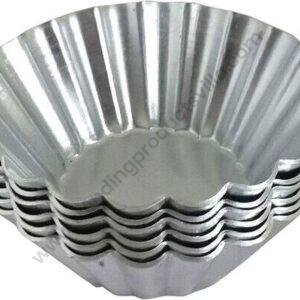 TPV® Aluminium Cupcake Tart Mould, Large Set Of 8 Pieces Diameter 8.5 Cm Height 3.3 Cm