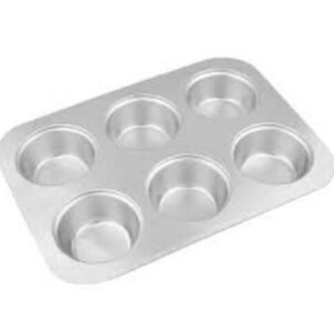 TPV® Aluminium Muffin Bakeware Tray Aluminium Muffin Bakeware Tray 6 Cavity